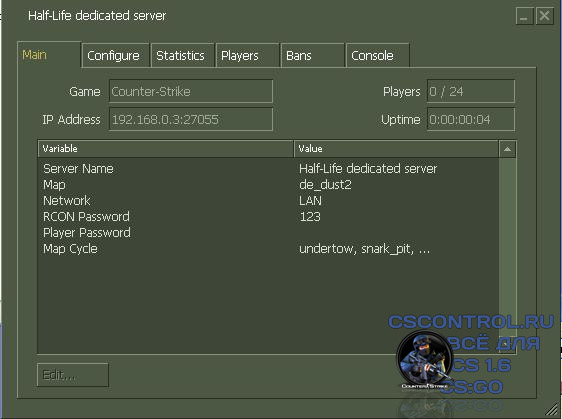 Чистый сервер CS 1.6 c [AMX Mod X v1.8.2]