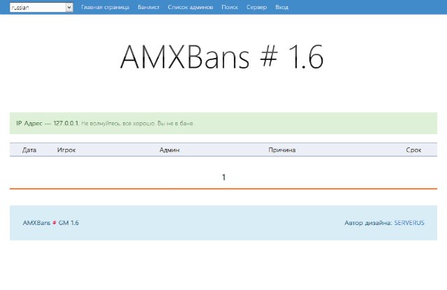 Новый Дизайн для AMXBans 1.6 (Metro)