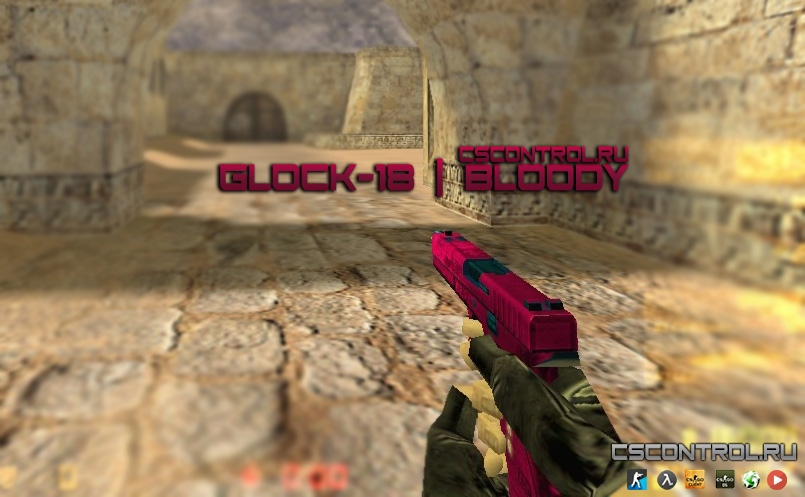 Модель оружия Glock-18 | Bloody для КС 1.6